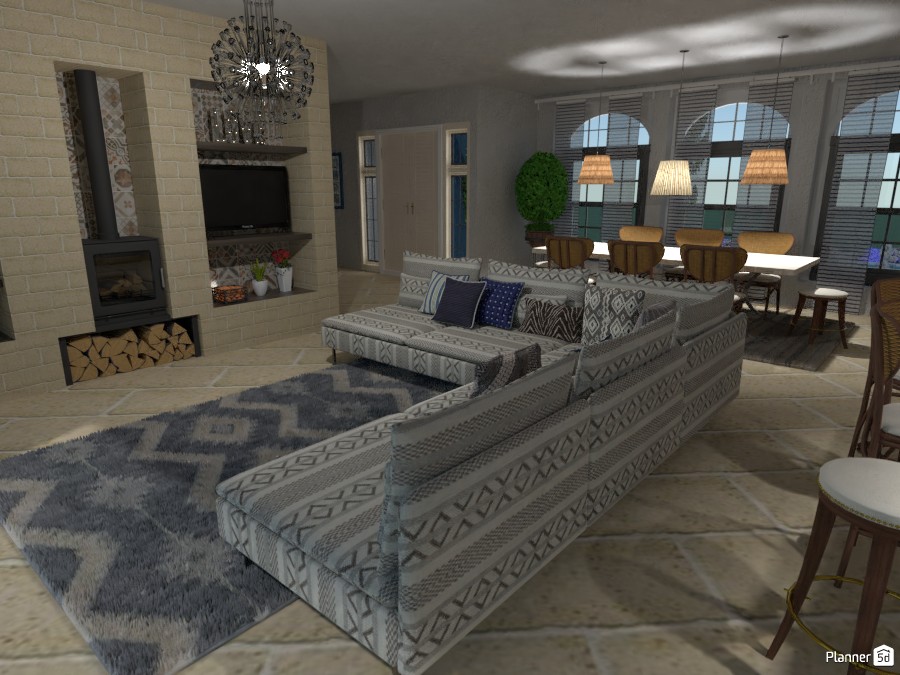 Vacanze Mediterranee: Living+dining #3552053 by Micaela Maccaferri