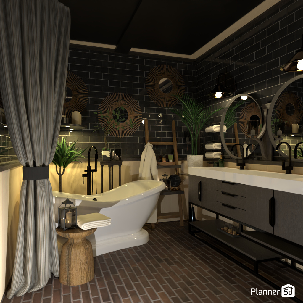 Bath with candles #19212252 by Editors Choice