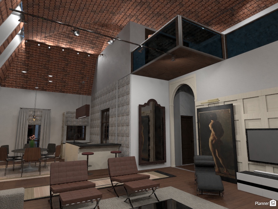 18th-c Portuguese villa - private living room mezzanine & kitchen #2641429 by Ricardo Barros