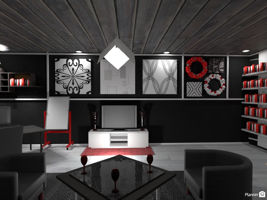 Black, White, and Red office 3712229 by - image