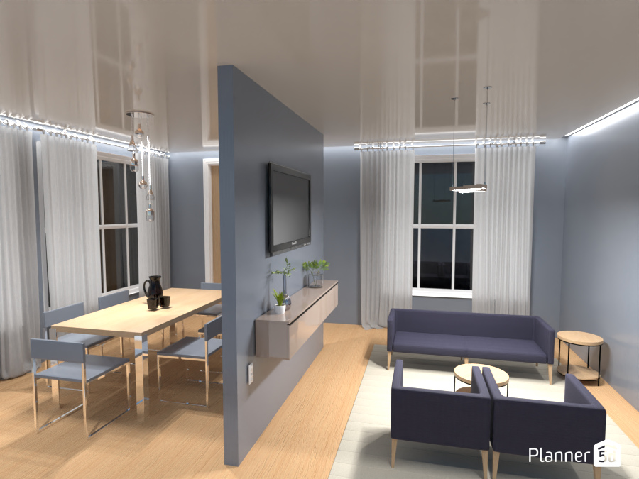 Sala y comedor (a) #9136708 by Hall Pat