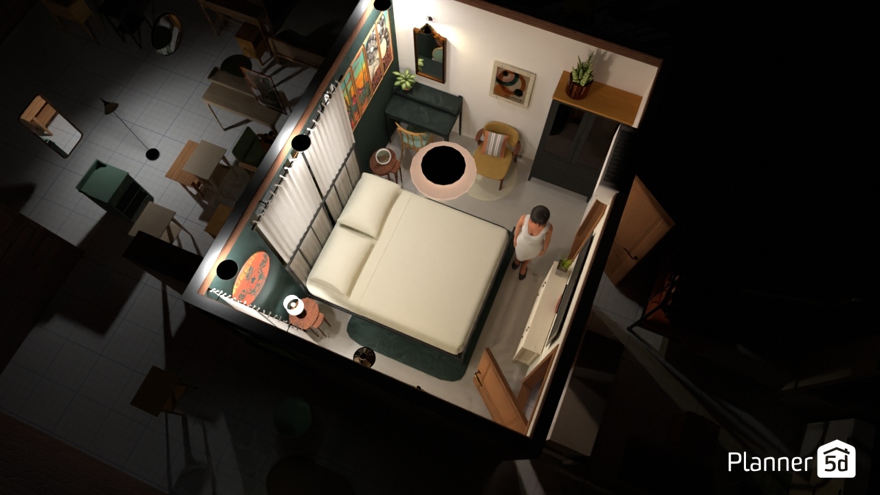 Copy of bedroom - black/green- ikea #25769628 by Livnat Pariante