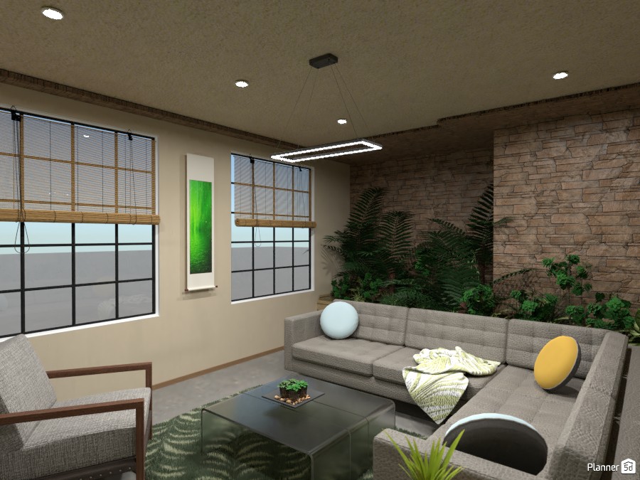 Design battle contest: Jungle living room #4662996 by Gabes