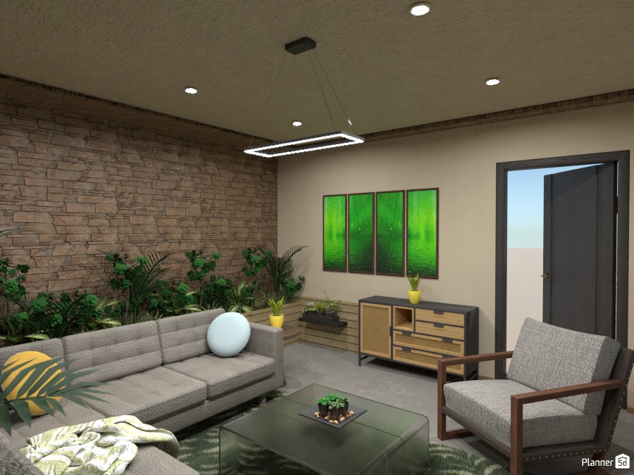 Design battle contest: Jungle living room #4663005 by Gabes