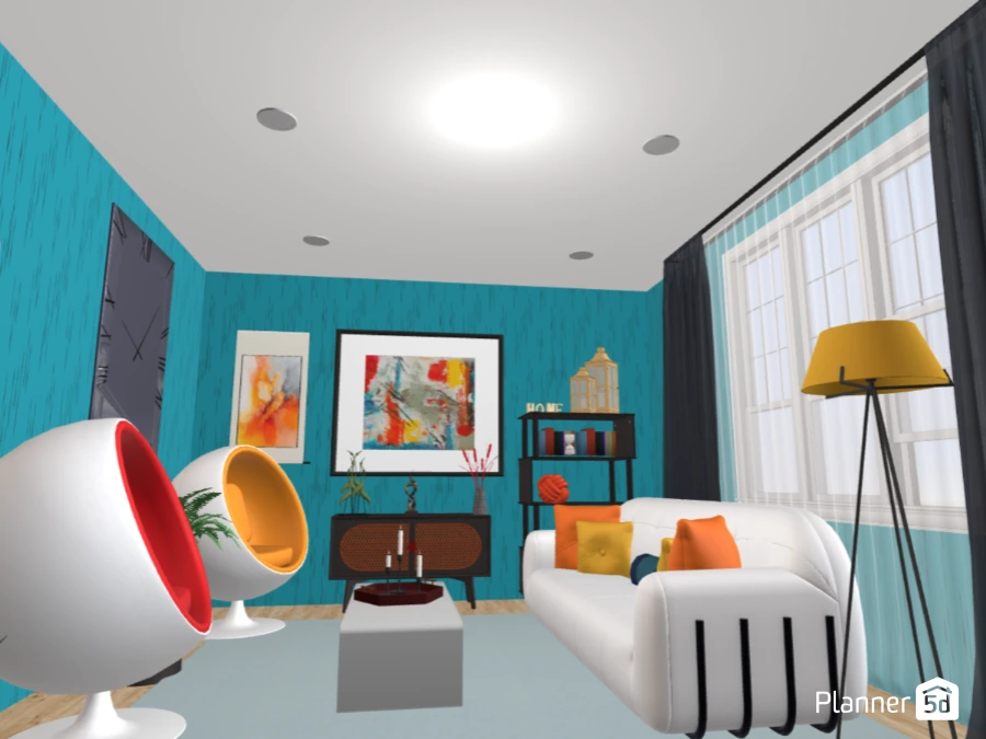Living room bright colors #3144892 by Ro