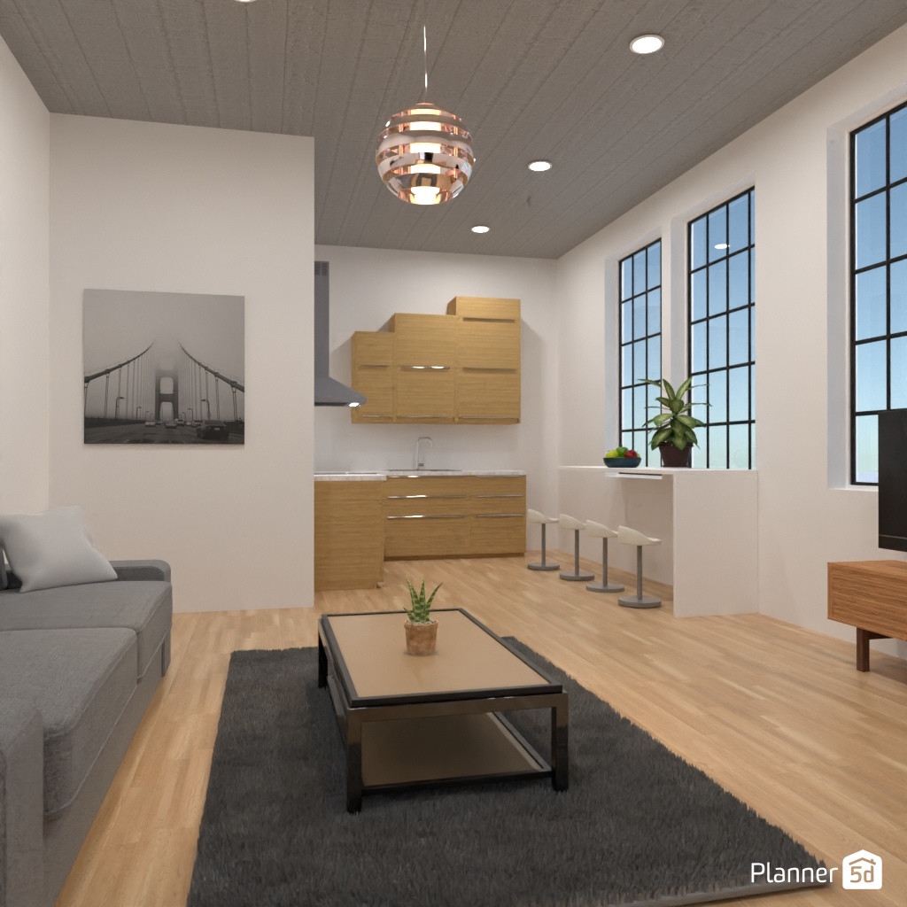 LOFT interior style - Free Online Design | 3D House Ideas - by Planner 5D
