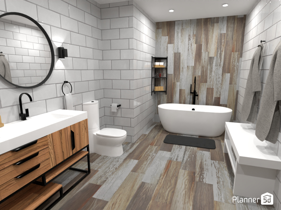 A Modern & Small bathroom /Render) #8212809 by Laia