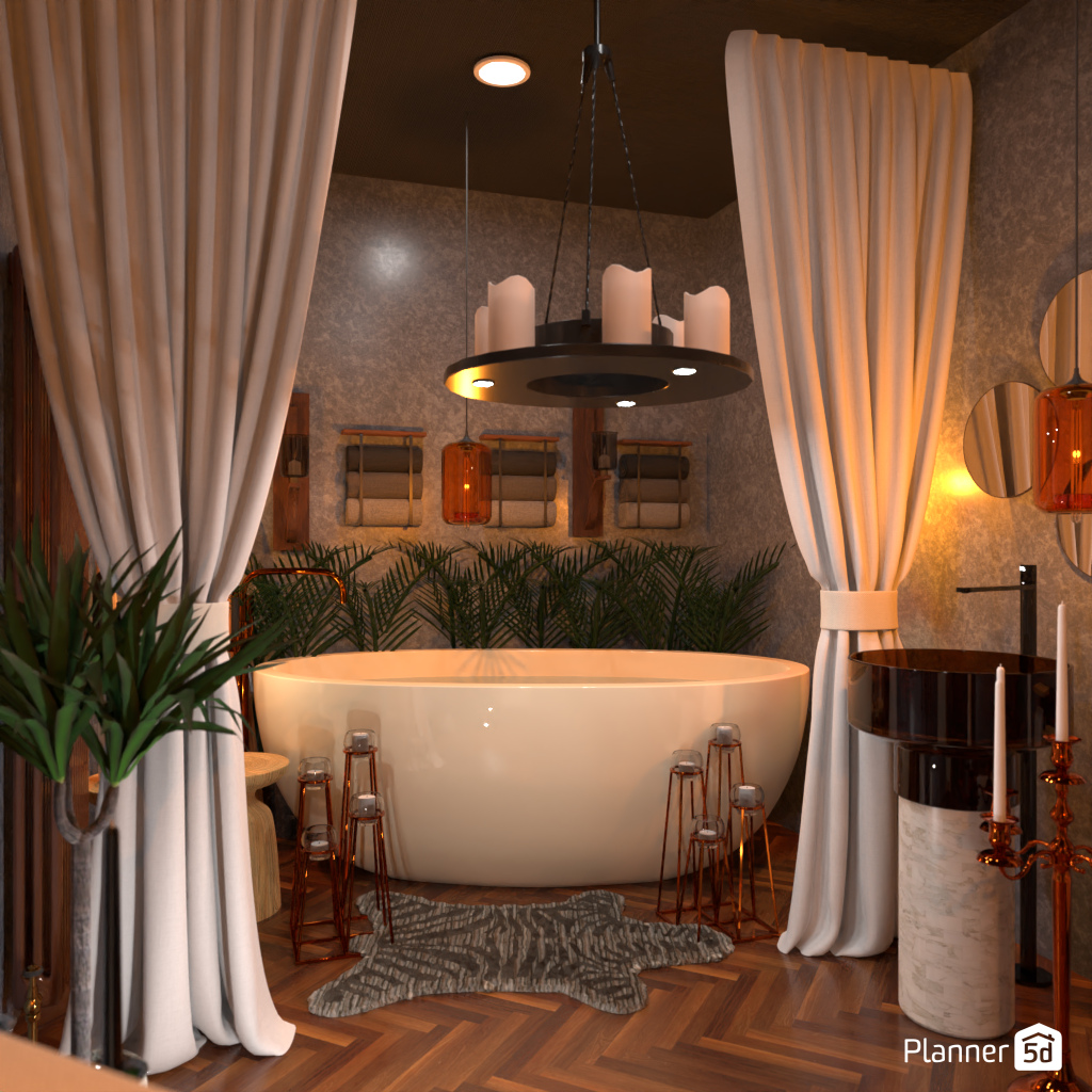 Ванна при свечах #19253816 by Editors Choice