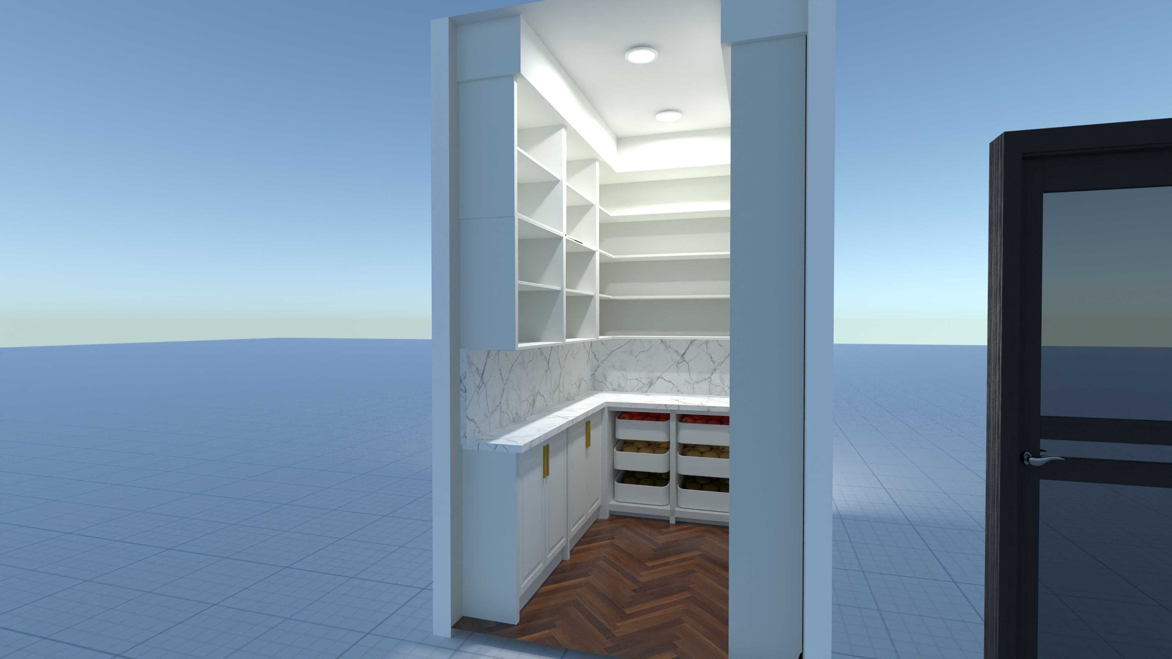 Thankey Pantry Layout 22692702 by NG Custom Home Decor image