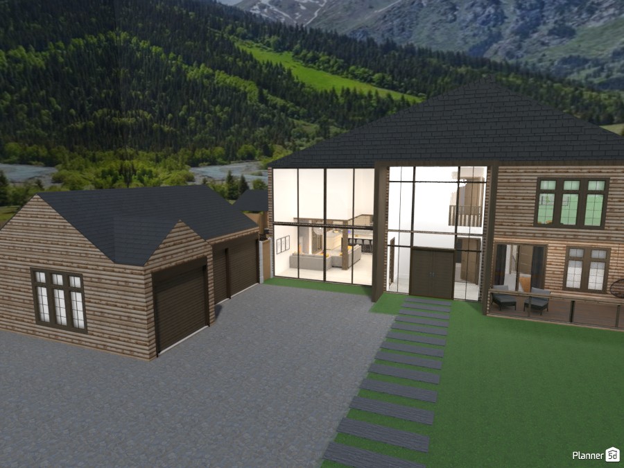 modern mountain house - front exterior #4330494 by Mia