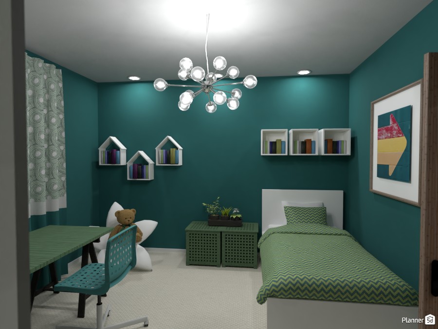 Green sister's bedroom 3670636 by Rita image