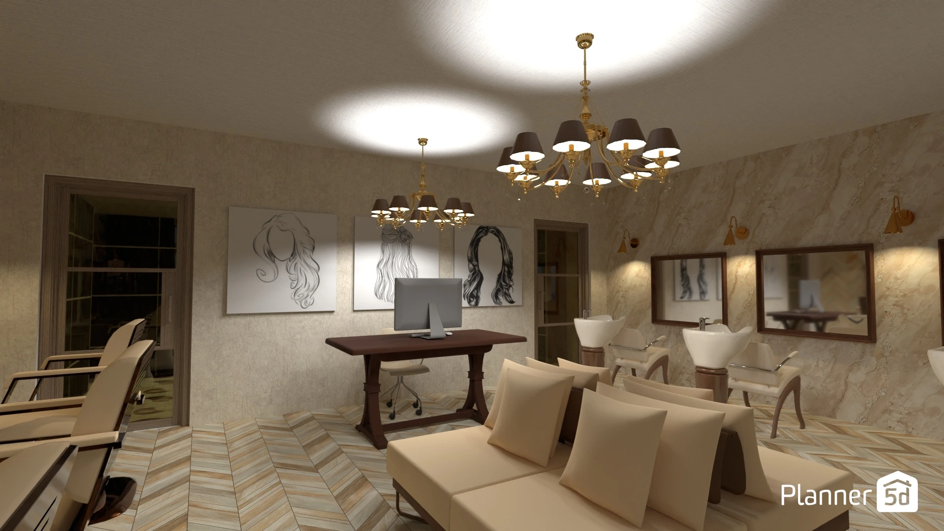 Large Modern Family House & Hairdressers #3142140 by Ella Price