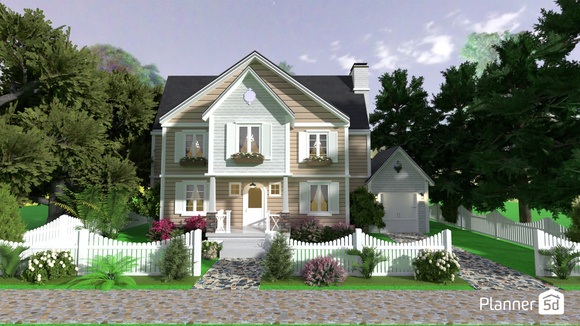 Casa fachada madera #29077496 by MariaCris