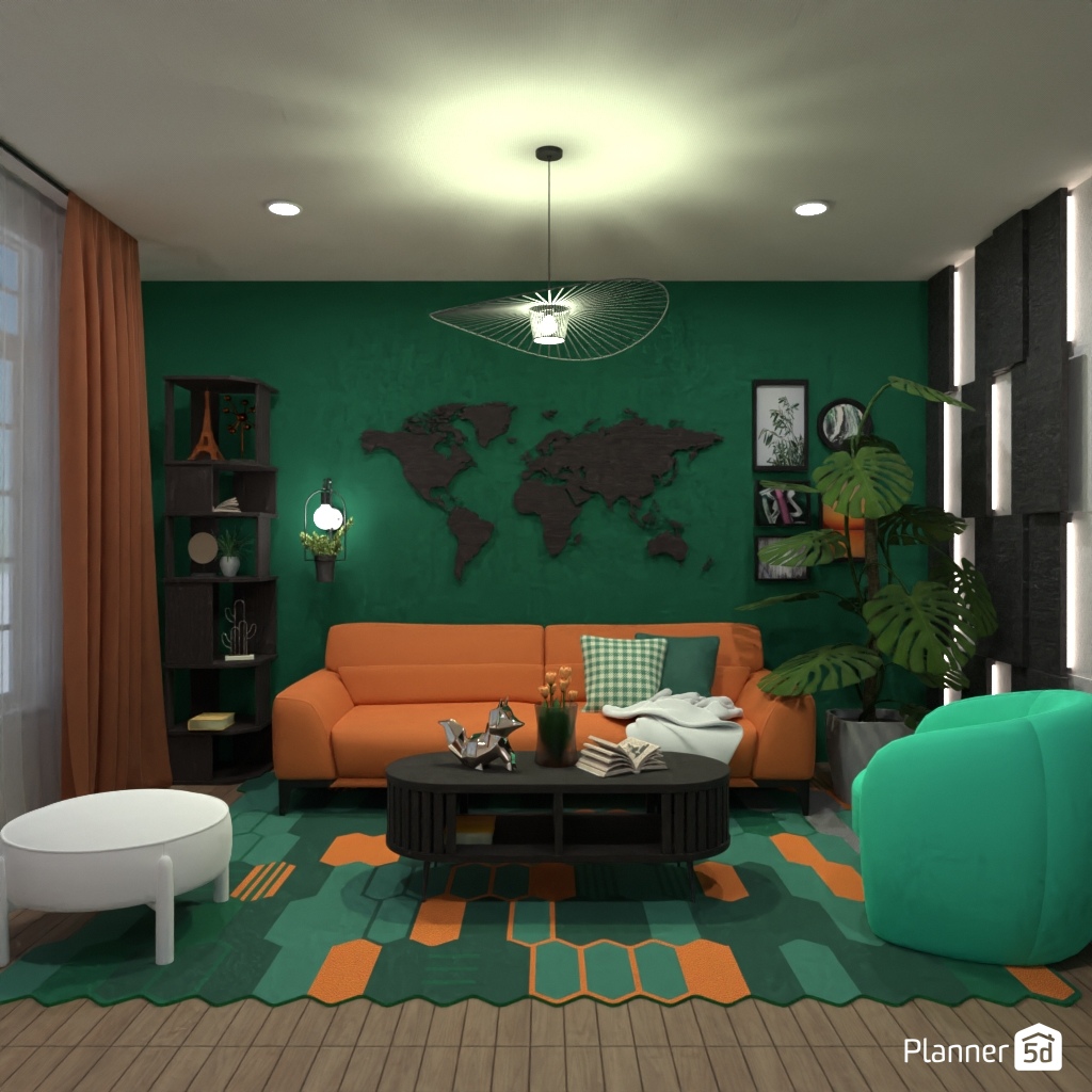 Orange sofa #24642888 by Editors Choice