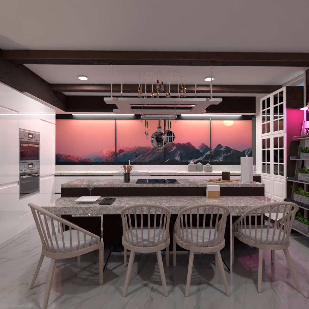 Brown and White Kitchen #11501356 by Editors Choice