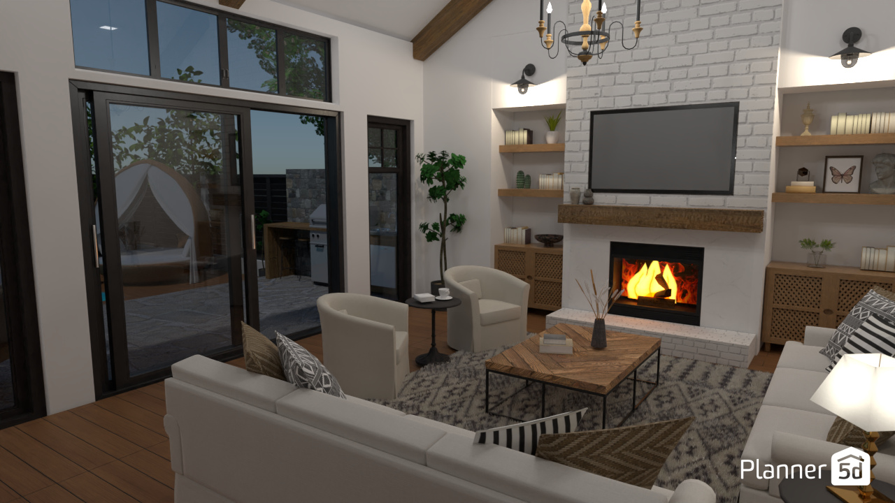 living room in modern farm house #8739733 by Just Passion