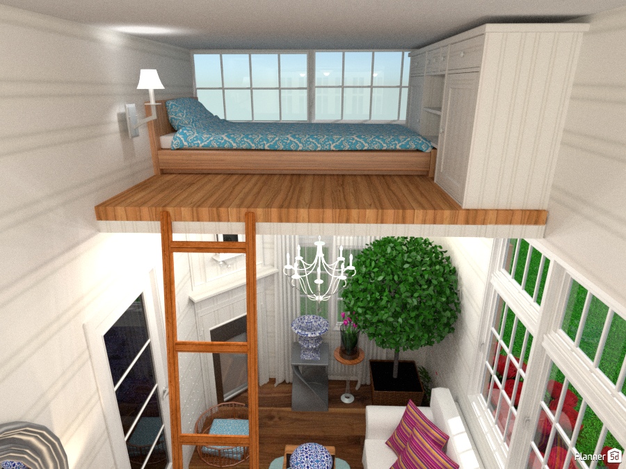 Tiny House! Loft Bedroom - Free Online Design | 3D House Ideas - Olivia11  By Planner 5D