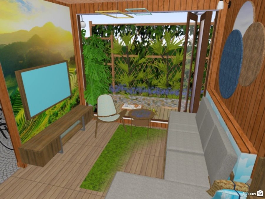 The house is small and square ~ 37m2. Each floor is a personal preference. #89182 by Huỳnh Toàn