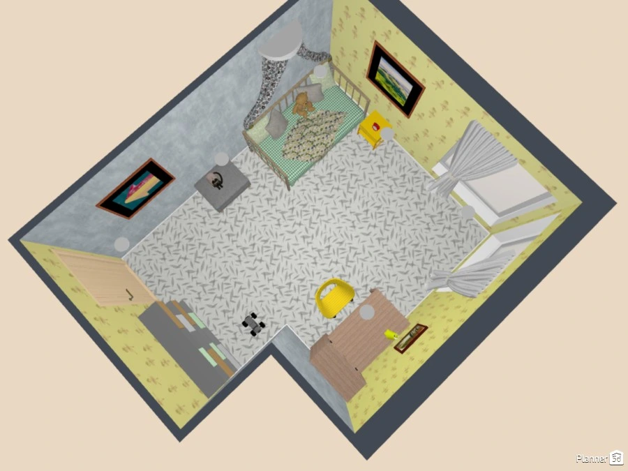 Серый и желтый интерьер #84588 by Муст Сей