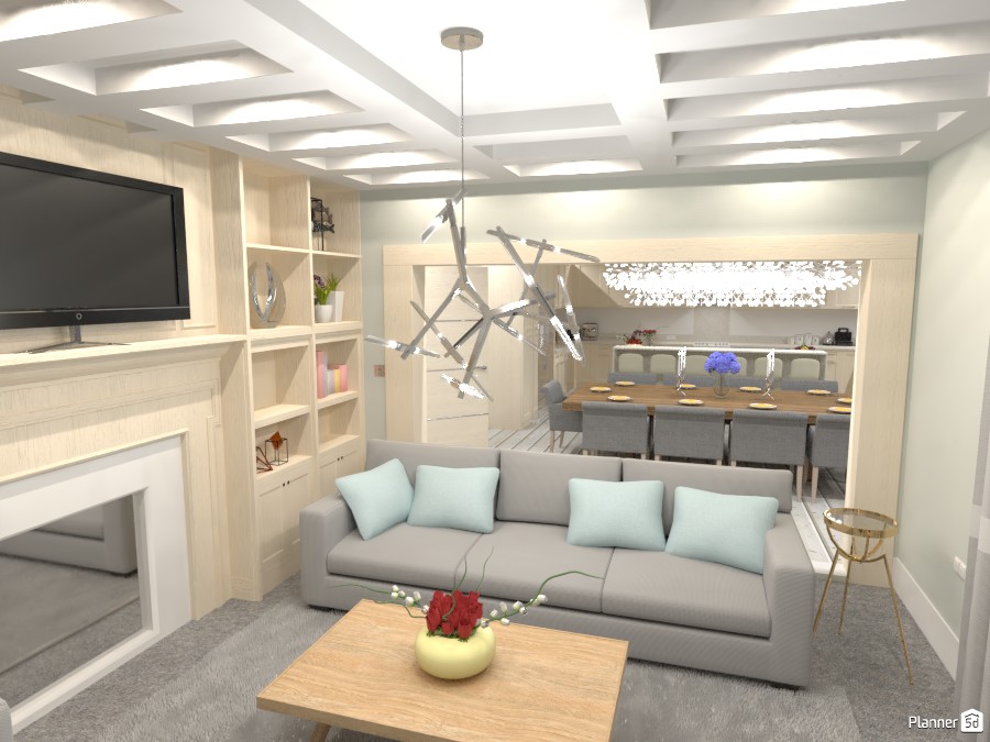 Living room and kitchen-diner #4253785 by Mia