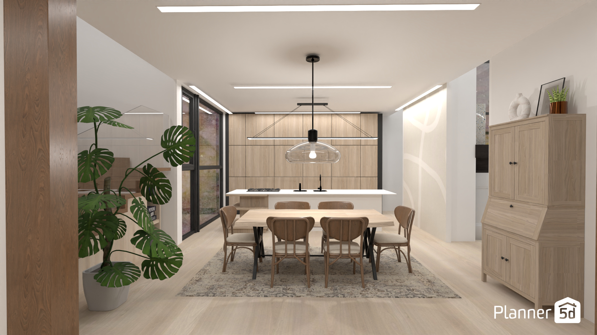 Esszimmer und Küche midcentury #17618331 by Rachel L