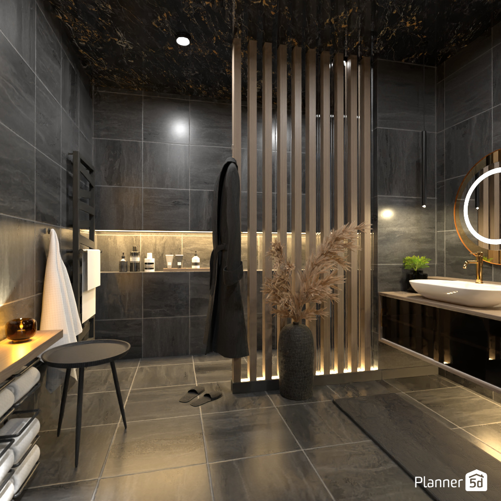 Dark bathroom #3362872 by Editors Choice