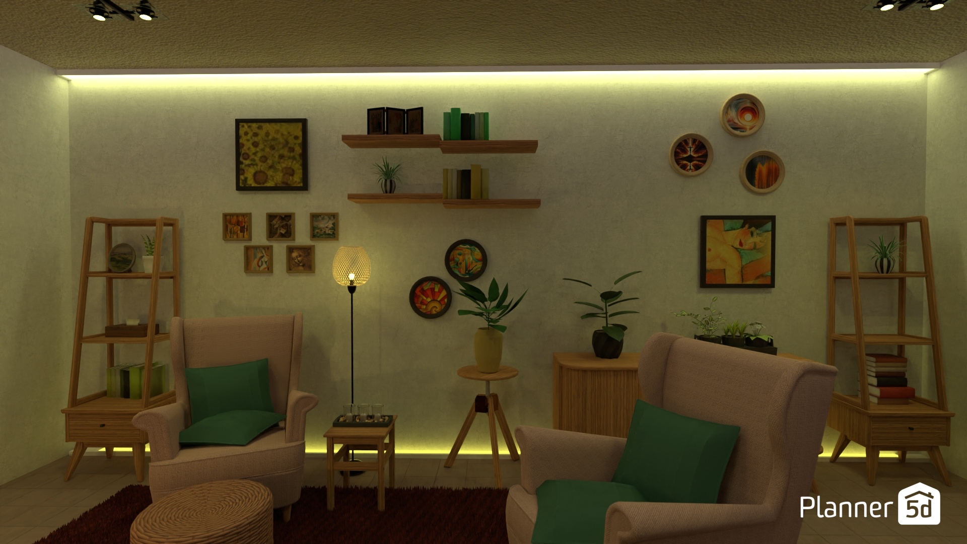 sala de estar con exposición #30210552 by Yolanda Infante Garrido