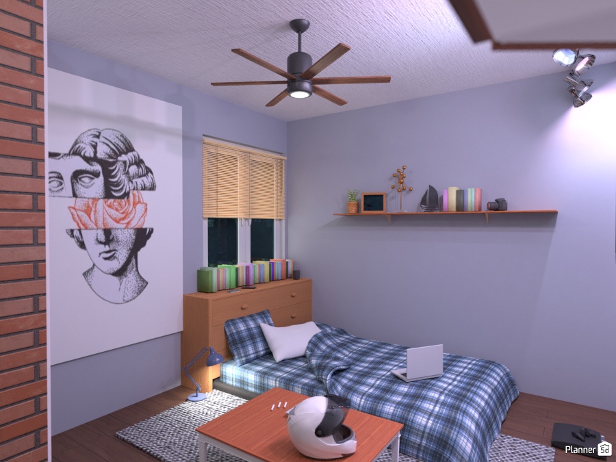 cool small purple-ish bedroom #2459615 by ענבר רביץ