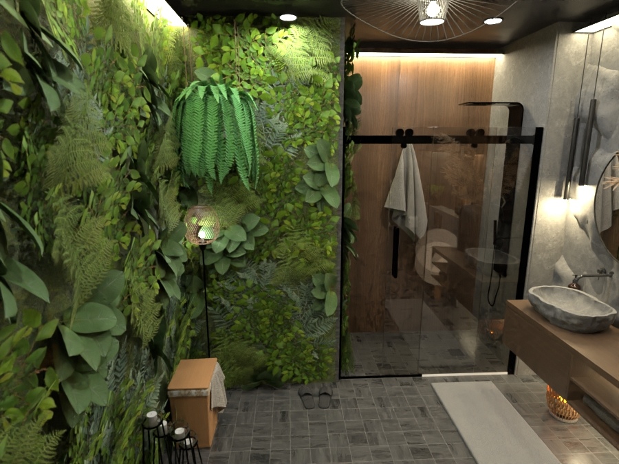 Dark Bathroom / Design battle contest #17778539 by ZACKY DESIGNER