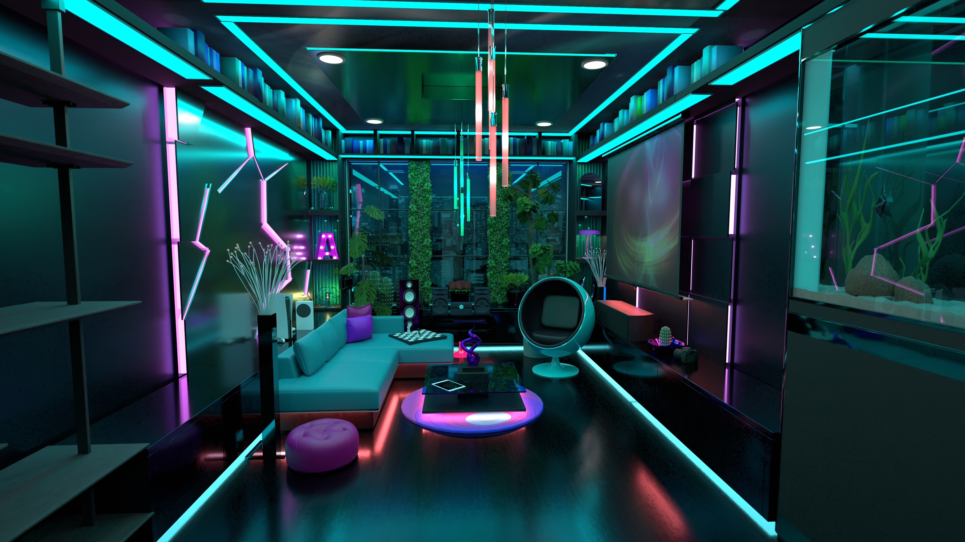 Cyberpunk living room contest #28256016 by Donia