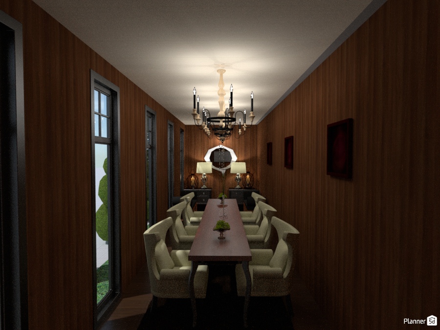 Long Dining Room #1674097 by Anonymous