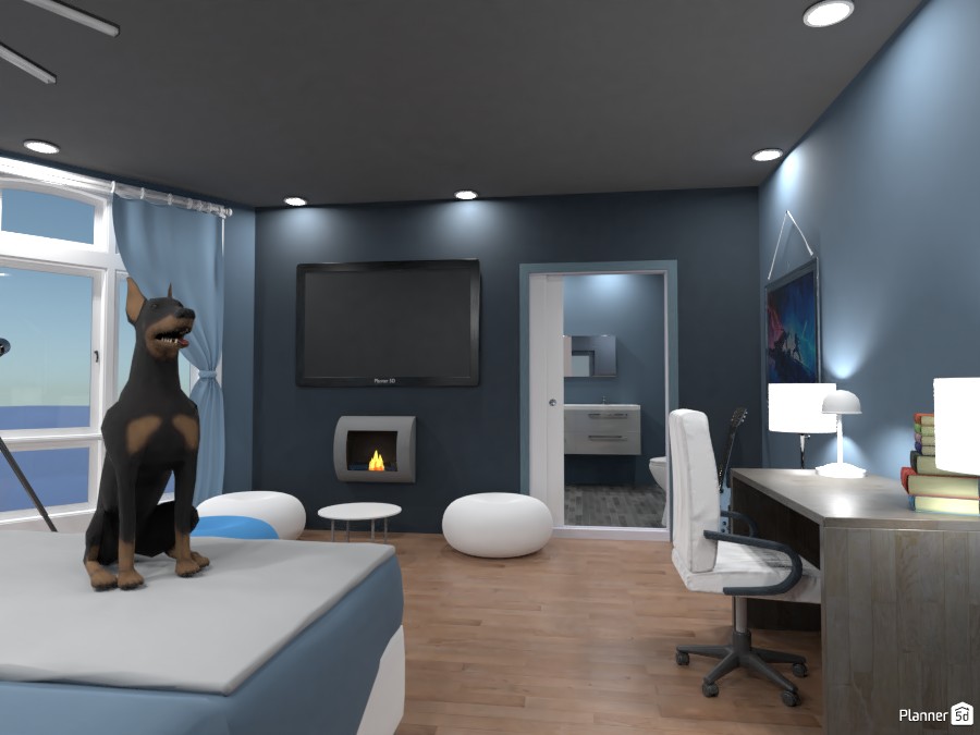 Teen boy bedroom. Render 1 #3666985 by Doggy