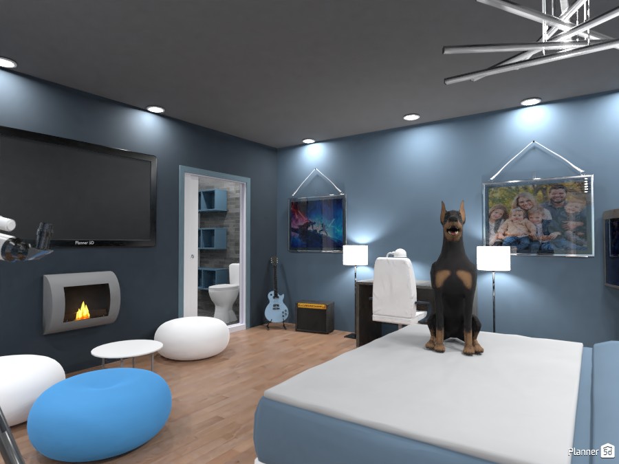 Teen boy bedroom. Render 2 #3666987 by Doggy