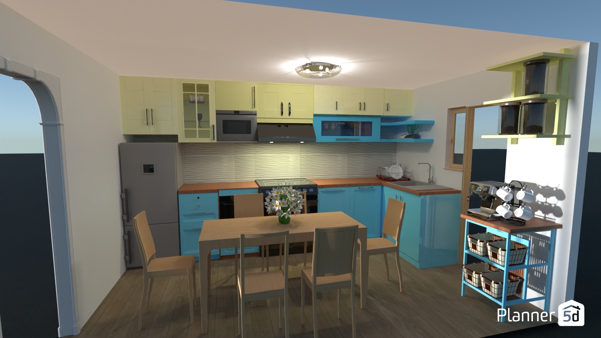 Cocina Modelo 2 Azul-Mantequilla #23335518 by User 147941974