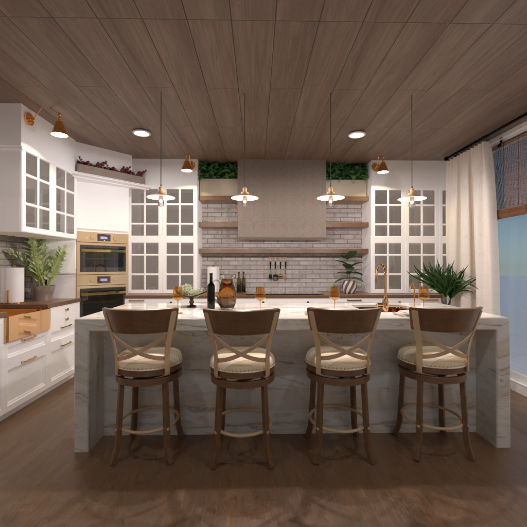 Brown and White Kitchen #11514700 by Editors Choice