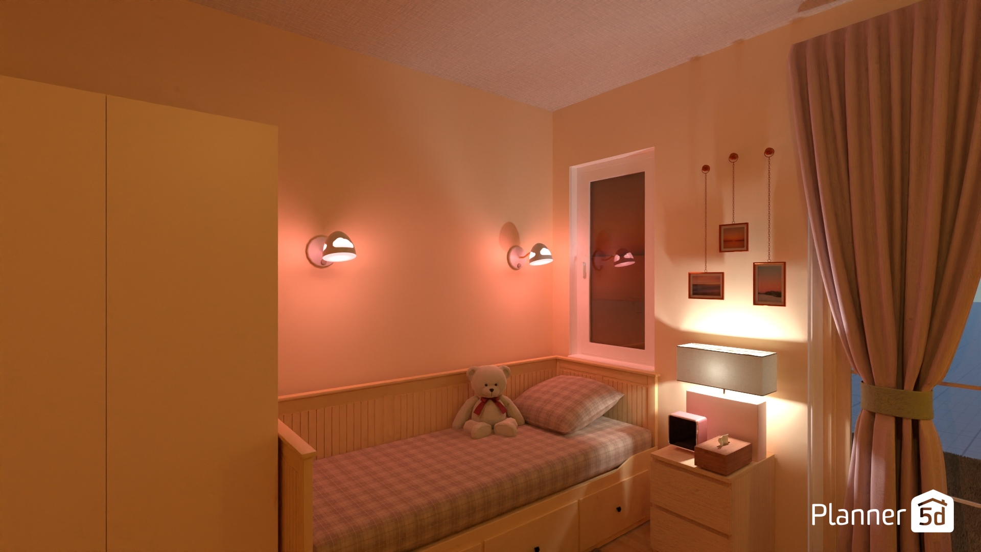Pink apartment bedroom #35076298 by Tula