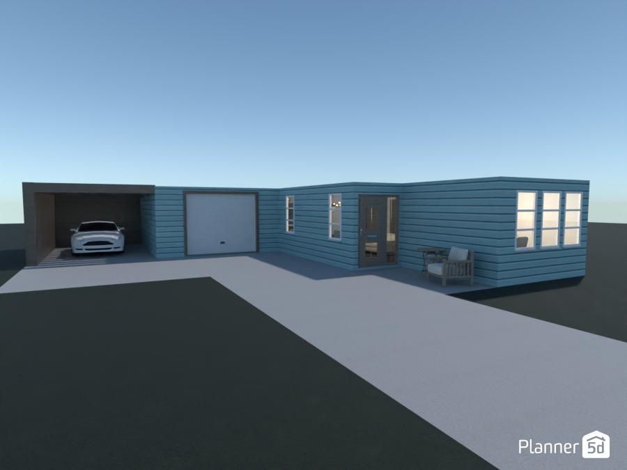 Blue House #8874065 by Katherine