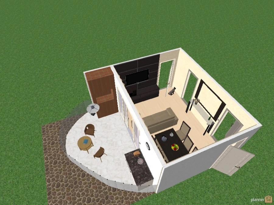 Projeto de Interiores: living sala • jantar • varanda #2909688 by No name
