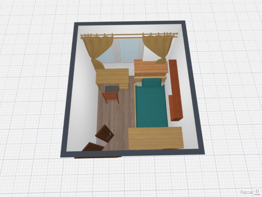 Habitacion rodri - Free Online Design | 3D Kids Room Floor Plans by ...