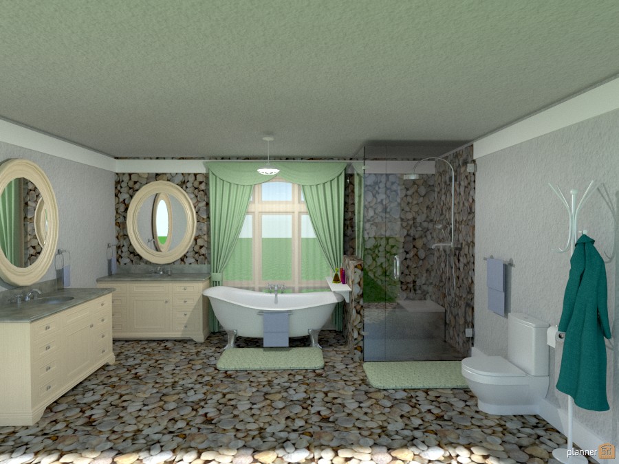 river rock bathroom #1167779 by Joy Suiter