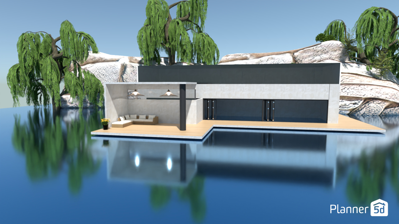 House on the lake #14321163 by Liselot Anna