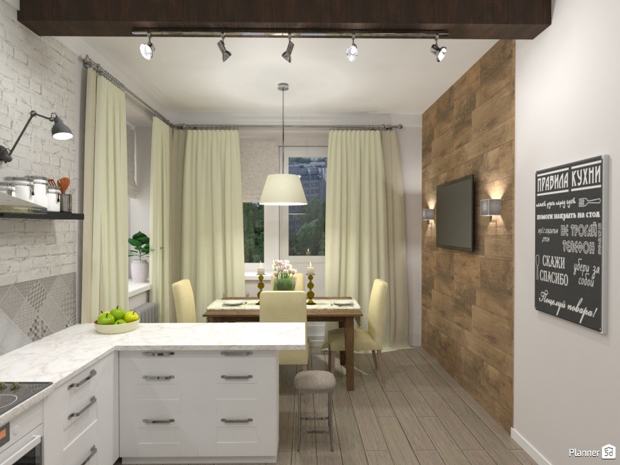 Столовая зона в кухне #2035210 by Elena Strenova