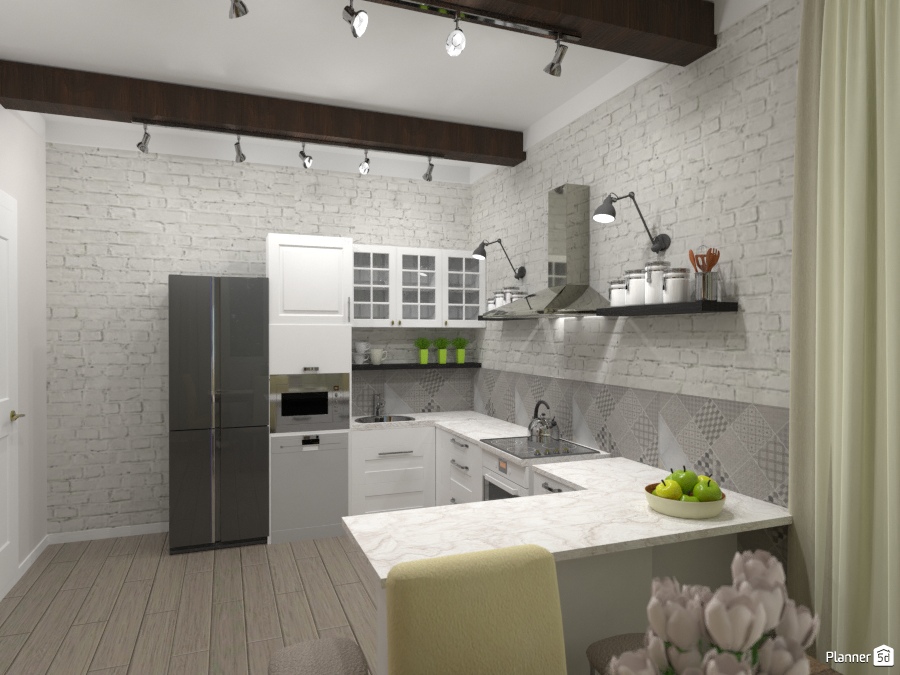 Кухня и столовая зона #2035190 by Elena Strenova