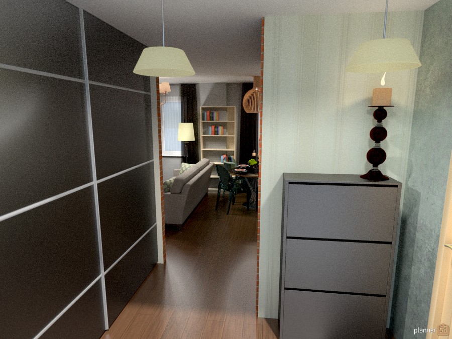 Дизайн 1 комнатной квартиры для семьи с двумя детьми