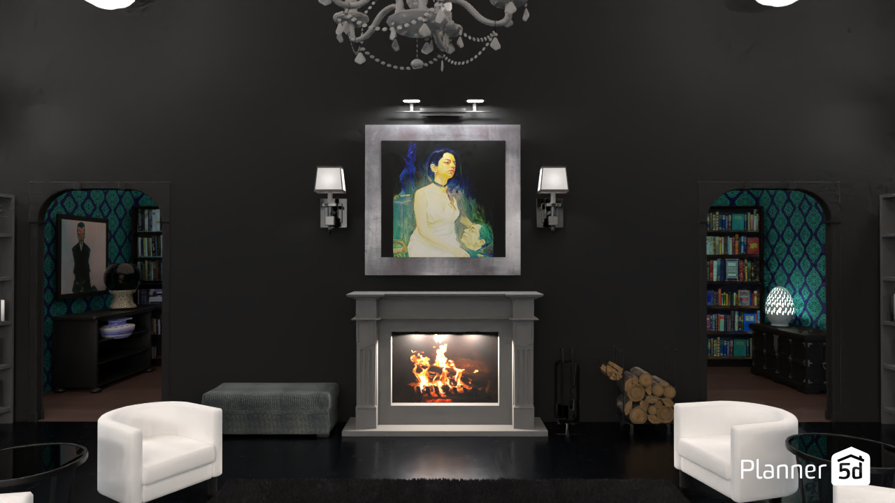 Living room fireplace #12745887 by Aldona