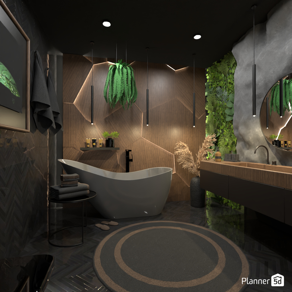 Dark Bathroom #3362936 by Editors Choice