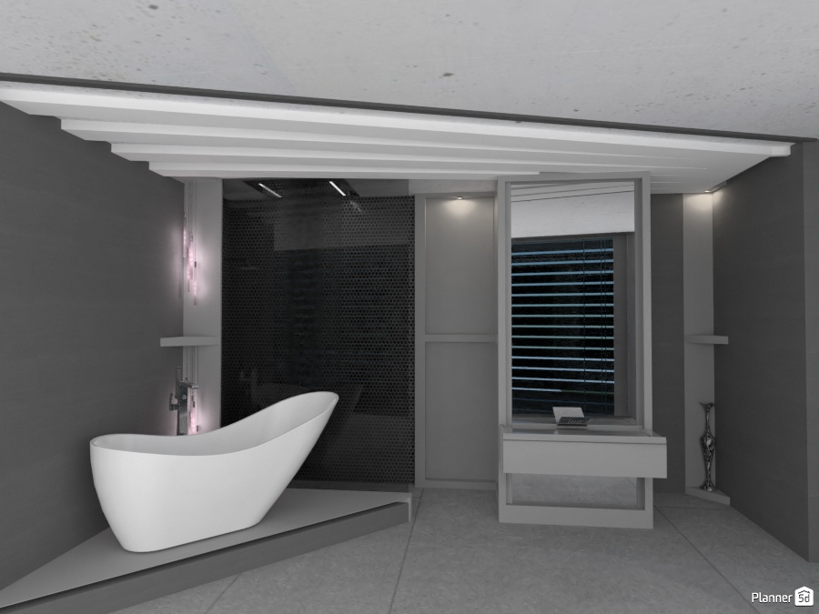 Modern Corner Bathroom #2746188 by Noémi Puskás