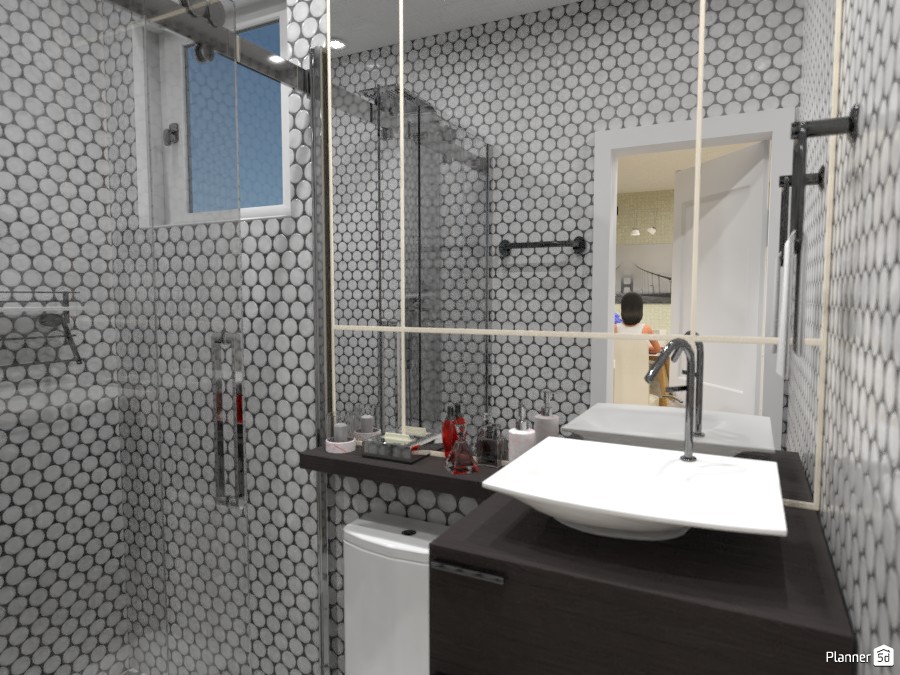 Banheiro pequeno e moderno #3488591 by Nanda