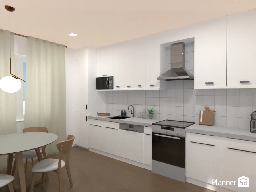 conception de cuisine moderne blanche