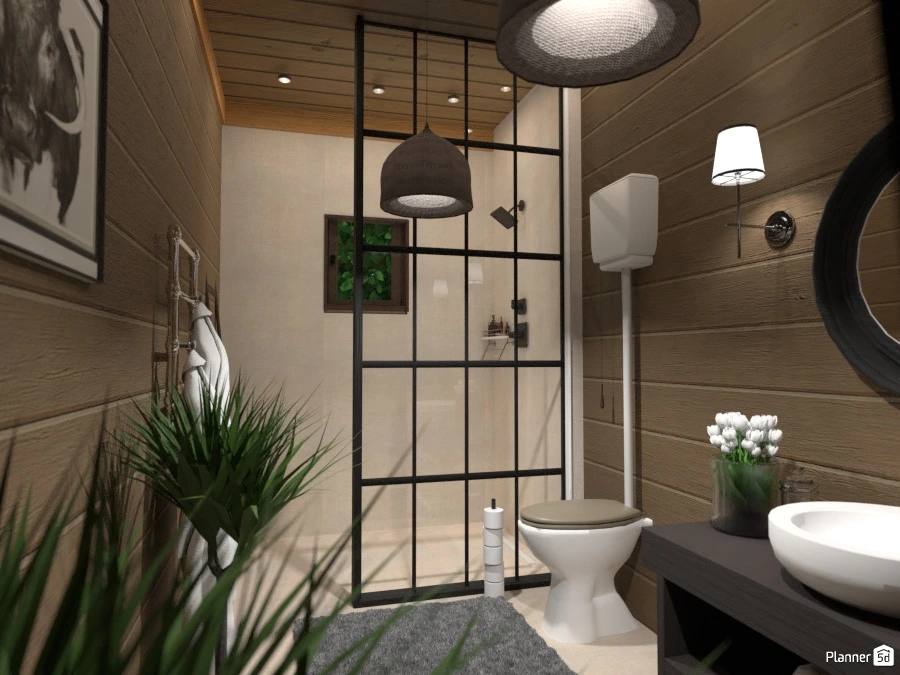 Ванная комната в стиле шале #72305 by Татьяна Максимова